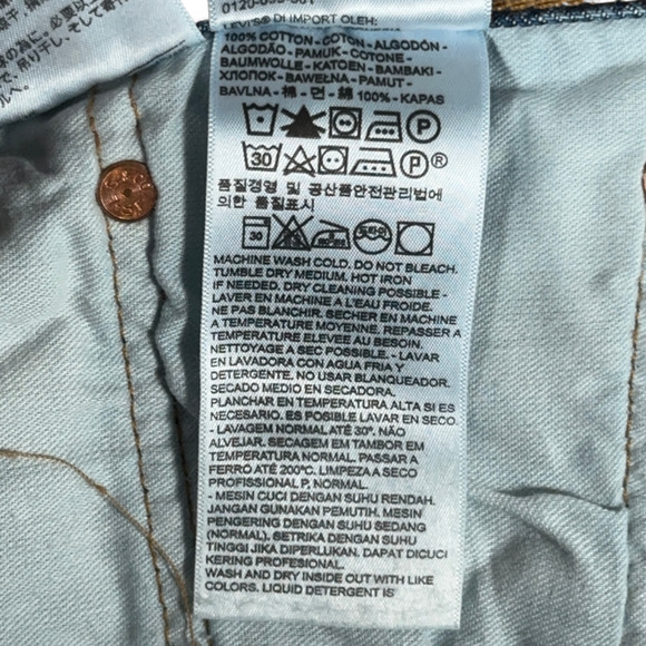 Levis 501 Jeans Mens 38x31 Blue Medium Wash Original Fit Straight Leg Button Fly - Picture 6 of 12